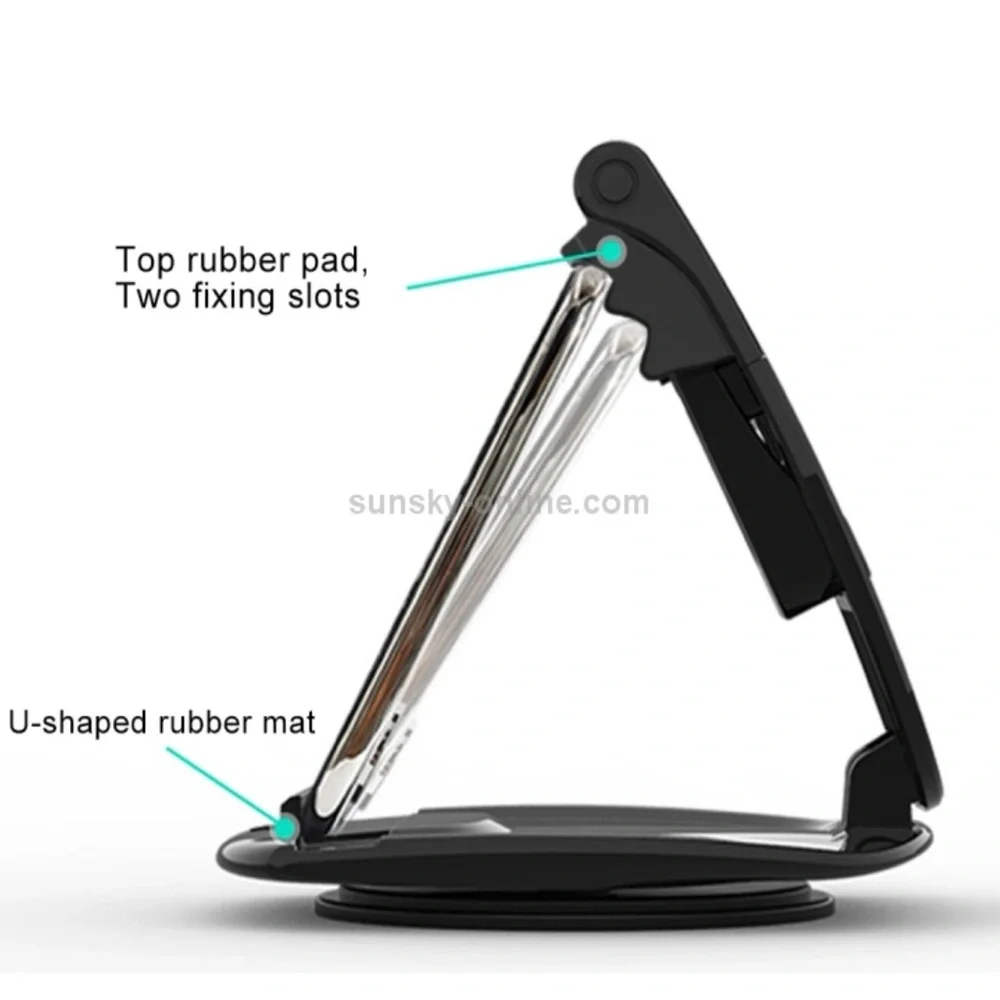 Sleek Black Dashboard Cell Phone Holder